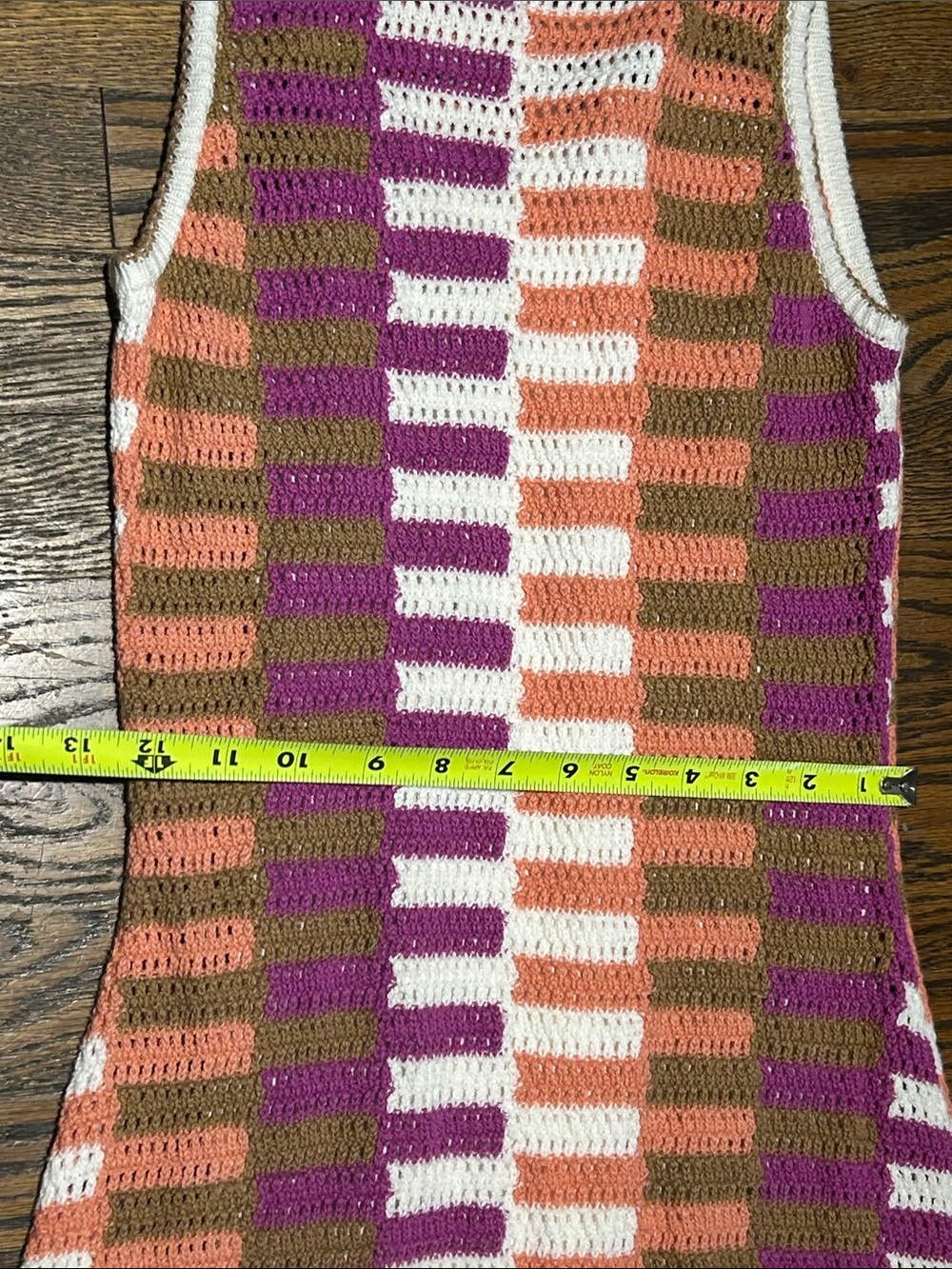 Sleeveless Crochet Maxi Dress in Pink, Peach, White and Brown - Picture 5 of 11